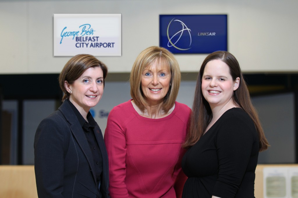 L-R - Sinead Murray, Co-operative Marketing Manager at Tourism Ireland, Anne McMullan, ‎Director of Marketing & Communications at Visit Belfast, Ellie McGimpsey, Business Development Manager at Belfast City Airport.