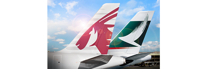 oneworld alliance members Cathay Pacific Airways and Qatar Airways announced strategic agreement on the Hong Kong - Doha route 