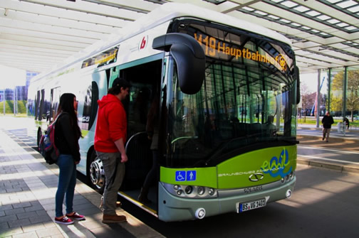 Braunschweiger Verkehrs-AG’s first electric bus with Bombardier PRIMOVE technology began revenue service in Germany