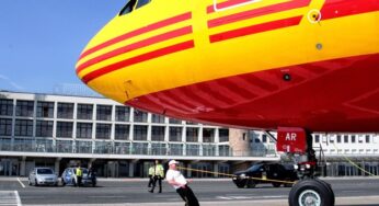 World record at Budapest Airport: Strongman Zsolt “Popeye” Sinka moved and pulled nearly 90 tons DHL Express’s aircraft