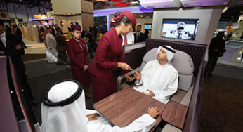 Qatar Airways showcased its A380 first class seats and award-winning five-star service and hospitality at the Arabian Travel Market (ATM)