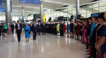 Heathrow Airport: Her Majesty The Queen and The Duke of Edinburgh officially opened the new Terminal 2: The Queen’s Terminal