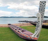 A traditional Maori waka