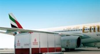 Emirates SkyCargo announced it transported more than 313,000 tonnes of time and temperature sensitive goods in 2013