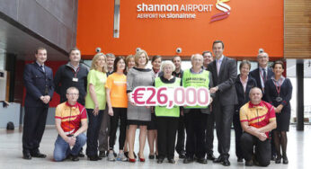 Shannon Airport fund-raising programme raised €26,000 for the Samaritans thanks to generous Bank of Ireland sponsorship