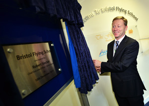 The Bristol Flying School officially opened at Bristol Airport  