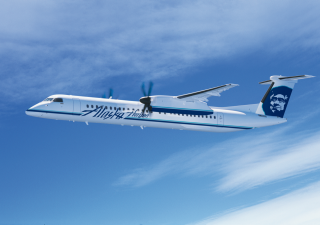 Bombardier Q400 NextGen in the livery of Alaska Air Group