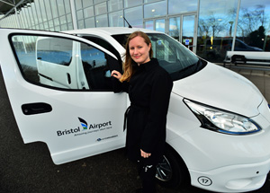 TravelWest helped Bristol Airport purchase new 100 per cent electric powered vehicle for its in-house IT team