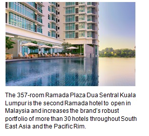 Wyndham Hotel Group expands its Ramada® brand in Malaysia with the opening of the 357-room Ramada Plaza Dua Sentral Kuala Lumpur