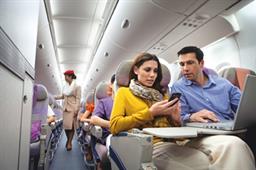 Stay connected with Emirates with Wi-Fi connectivity at no or nominal cost on over 100 aircraft, aeromobile service on 75% of its fleet and in-seat email, telephone and SMS services on every aircraft.