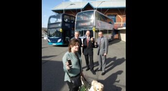 First and Arriva with the Confederation of Passenger Transport UK (CPT) launched new Next [Bus] Stop Announcement app for blind and visually impaired passengers