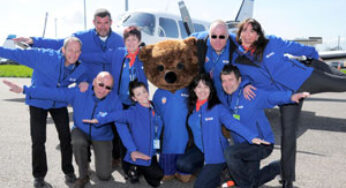 Children from charity Kids Company selected for light aircraft flights as part of the Airbus sponsored ‘Air Smiles Day’ held at Bristol and Wessex Flying Club