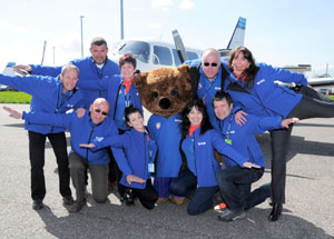 Children from charity Kids Company selected for light aircraft flights as part of the Airbus sponsored ‘Air Smiles Day’ held at Bristol and Wessex Flying Club 