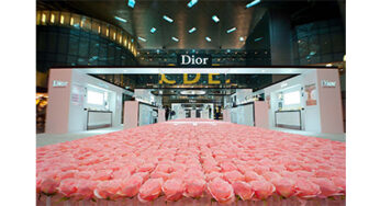 Qatar Duty Free: 6,000 roses hand-planted for Dior Les Parfums podium at Hamad International Airport