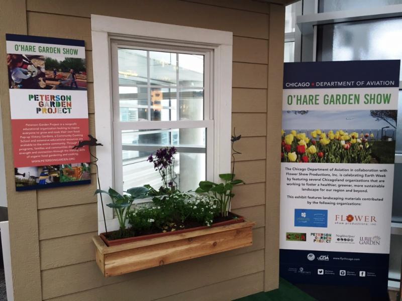 The Chicago Department of Aviation celebrates "Earth Week" with the installation of garden exhibits at O'Hare International Airport 
