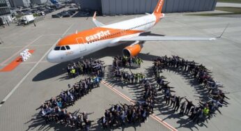 easyJet and Airbus celebrated the delivery of the airline’s 250th Airbus A320 family aircraft at a ceremony in Hamburg