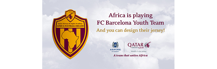 Qatar Airways has launched an online competition to design your own "Africa Football Dreams" team jersey.