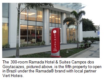 Wyndham Hotel Group announces the opening of the 300-room Ramada Hotel & Suites Campos dos Goytacazes, Brazil  