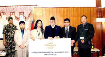 Etihad Airways’ employees raised almost AED 270,000 through company-wide campaign to help earthquake survivors in Nepal