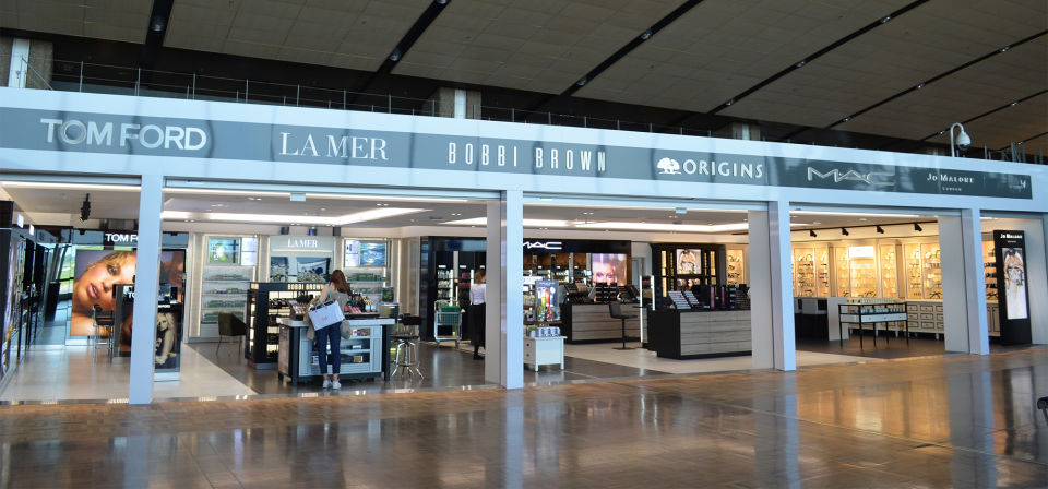 Origins, MAC, Bobbi Brown, La Mer, Jo Malone London and Tom Ford Beauty at the new boutique area at Helsinki Airport 