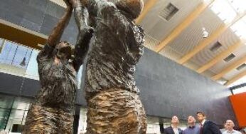 The 2007 victory for Ireland in an unforgettable rugby union clash with England made in a 20ft sculpture at Shannon Airport