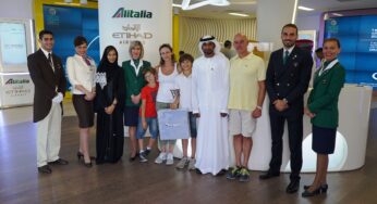 Etihad Airways and Alitalia welcomed 100,000th guest to their joint pavilion at Expo Milano 2015