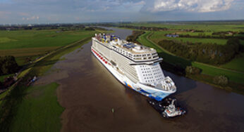 Norwegian Escape successfully completed her approximately 24-hour long conveyance along the Ems River