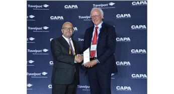 Asia Pacific Airline of the Year award given to Qatar Airways at the 2015 CAPA Aviation Awards for Excellence