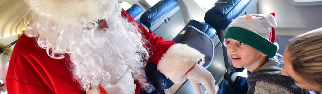 bmi regional and Bristol Airport hosted residents of Children’s Hospice South West’s Charlton Farm for Christmas party and scenic flight over the UK