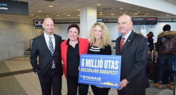 Budapest Airport: Ryanair celebrated its 6,000,000th customer since it commenced operations in 2007