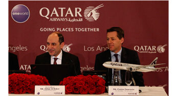 Qatar Airways celebrates the commencement of daily non-stop service between Los Angeles and Doha