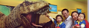 Take a selfie at the ExxonMobil Men’s Open 2016, with QDF’s roaring T-Rex dinosaur, usually seen at The BumbleTree toy emporium in HIA