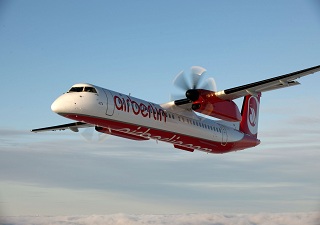 Bombardier Q400 aircraft in Air Berlin colours