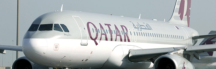 The Qatar Airways A320 aircraft operates the route between Doha and Bucharest