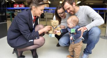 British Airways reunites 30-year-old teddy with his eight-month old owner in Yorkshire