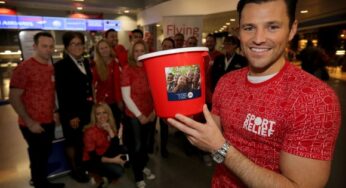 British Airways together with Mark Wright and team of bucket shaking fundraisers raise over £2.5 million for Sport Relief