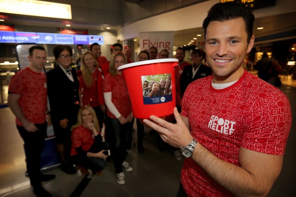 British Airways together with Mark Wright and team of bucket shaking fundraisers raise over £2.5 million for Sport Relief