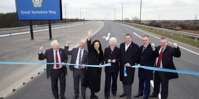 Great Yorkshire Way officially opens; A major link road to Robin Hood Airport Doncaster Sheffield