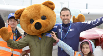 Airbus, fly2help and Bristol Airport hosted an event for young people from charities Reach, CLIC Sargent and Ronald McDonald House Bristol