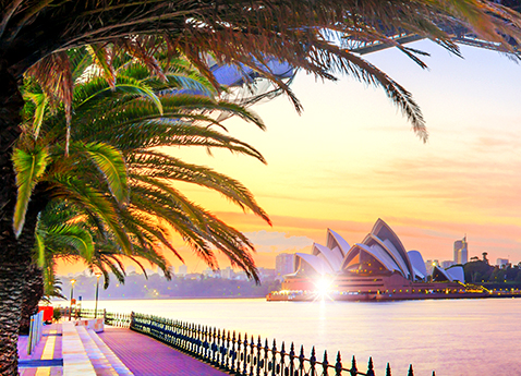 Australia, New South Wales, Sydney, Oceania, Sydney Opera House, Sydney Harbor Bridge, Opera House and Harbor bridge by night