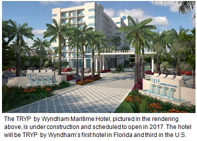 TRYP by Wyndham Maritime Hotel TRYP by Wyndham announces its first hotel in Florida set to open in March 2017
