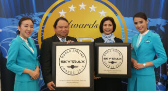 Bangkok Airways honored with “World’s Best Regional Airline 2016” and “Best Regional Airline in Asia 2016” awards from Skytrax