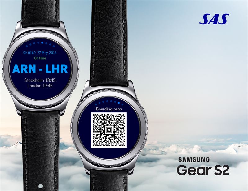 SAS Labs partners with Samsung to give travelers access to SAS app and Smart Pass via Samsung’s Gear S2 smart watch 