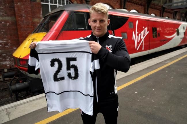 Team’s shirts of Darlington Football Club now sponsored by Virgin Trains 