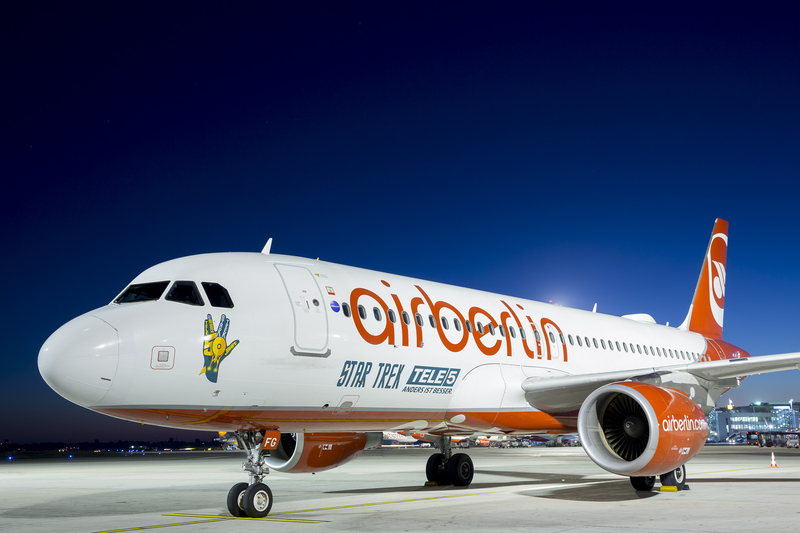 airberlin's Star Trek aircraft to fly around its European route network throughout September to celebrate TV series' 50th anniversary 