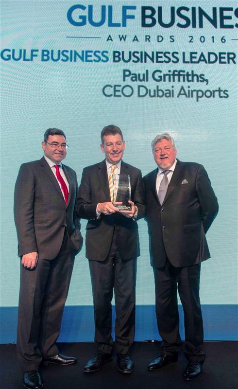 Dubai Airports’ CEO Paul Griffiths named the Business Leader of the Year at Gulf Business Awards 2016 