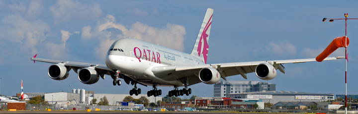 Qatar Airways’ A380 currently serves the Doha and London Heathrow route