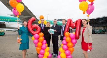 Shannon Airport celebrates its six millionth passenger through the airport since becoming an independent airport on January 1st, 2013