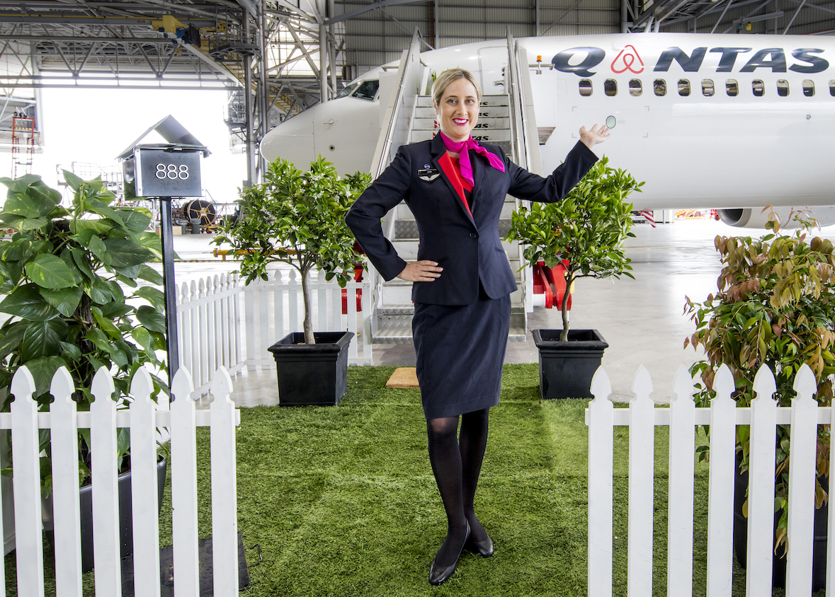 Airbnb and Qantas partnership announcement.  Photo James Horan