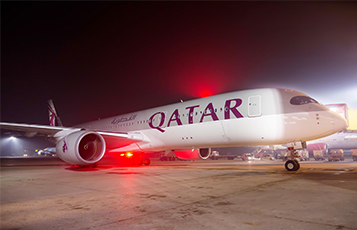 Qatar Airways’ first daily regularly-scheduled Airbus A350 service to London Heathrow arrived in the United Kingdom on Sunday 30 October